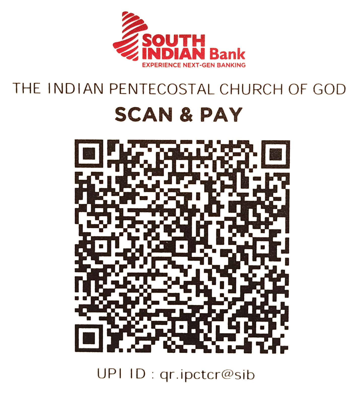 IPC Donate offering qr